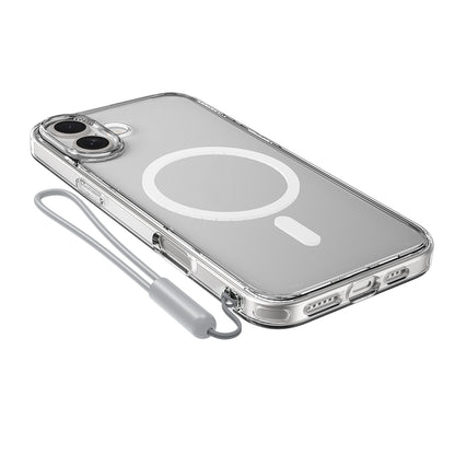 Apple iPhone 16 Plus Kılıf M-safe Şarj Özellikli Raptic Crystal M-safe Serisi Şeffaf Kapak Şeffaf