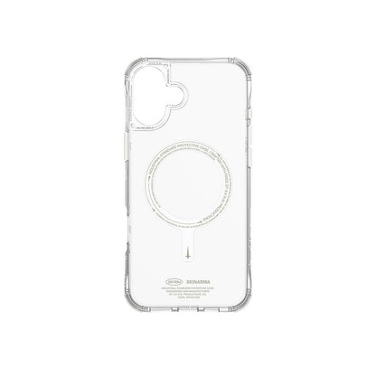 Apple iPhone 16 Plus Kılıf M-safe Şarj Özellikli Şeffaf Airbag Tasarımlı Skinarma Saido Nightglow Kapak Şeffaf