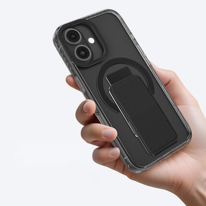 Apple iPhone 16 Plus Kılıf M-safe Şarj Özellikli Standlı Amazingthing Titan Pro Plus Kapak Siyah