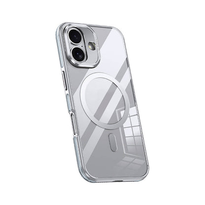 Apple iPhone 16 Plus Kılıf M-safe Şarj Özellikli Wlons Standlı Efsane Kapak Gri