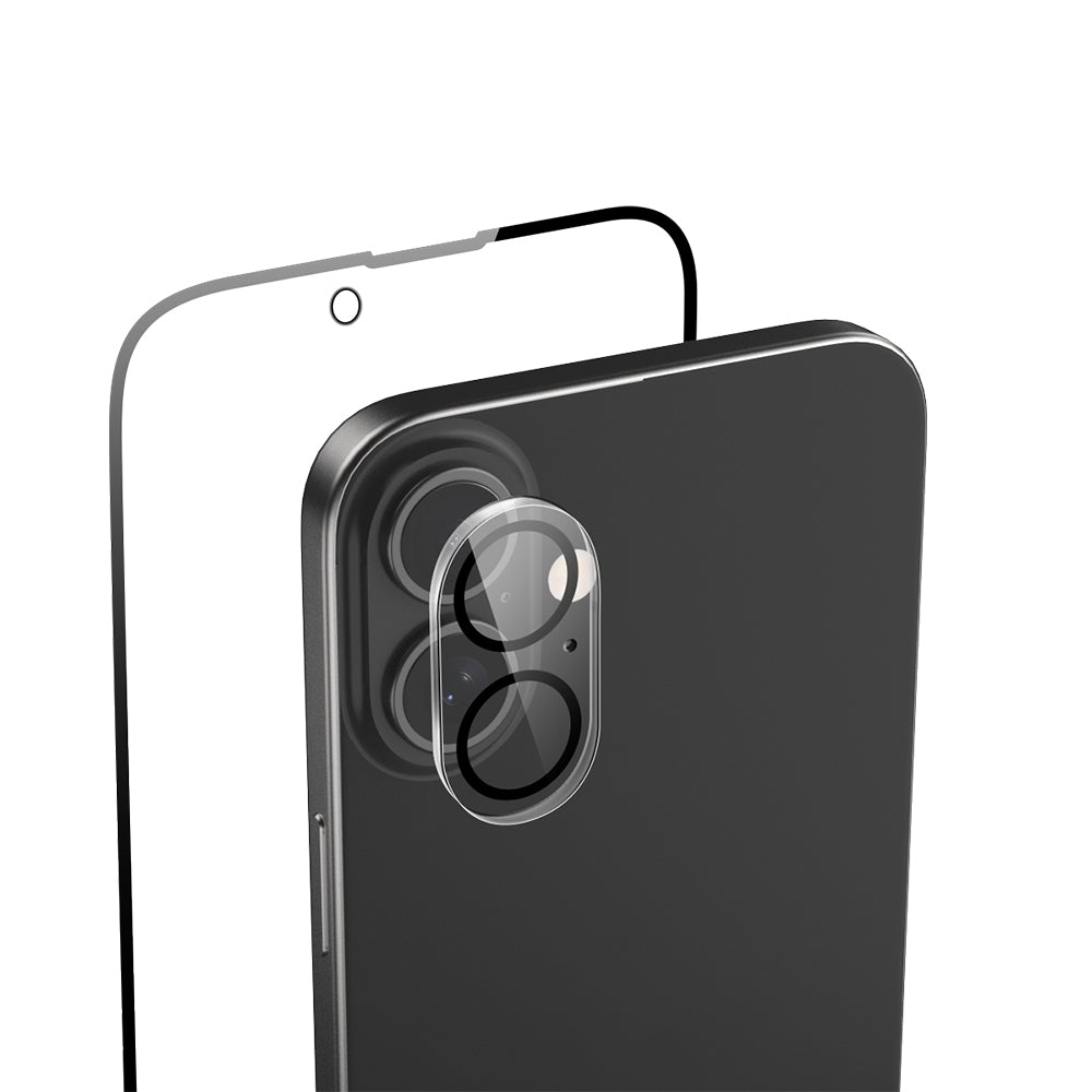 Apple iPhone 16 Plus Raptic 2in1 Temperli Ekran Koruyucu + Lens Koruyucu Set Şeffaf