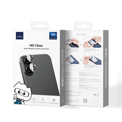 Apple iPhone 16 Plus Wiwu LG-007 Lens Guard Oleofobik Anti Reflective Kamera Lens Koruyucu + Kolay Uygulama Aparatlı Şeffaf