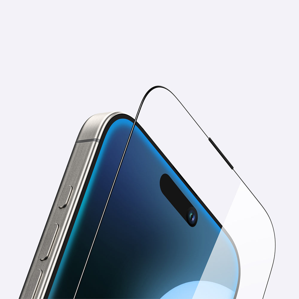 Apple iPhone 16 Pro Amazingthing Titan Parmak İzi Bırakmayan Temperli Cam Ekran Koruyucu Siyah