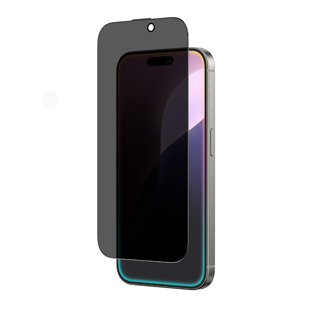 Apple iPhone 16 Pro Amazingthing Titan Privacy Parmak İzi Bırakmayan Temperli Cam Ekran Koruyucu Siyah