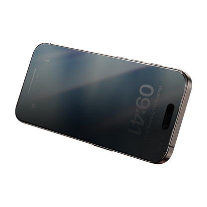 Apple iPhone 16 Pro Benks Ultra İnce Kenarlı Privacy Hayalet Ekran Koruyucu + Kolay Uygulama Aparatlı Siyah