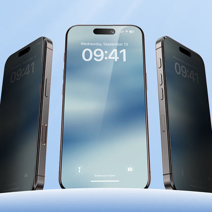 Apple iPhone 16 Pro Benks Ultra İnce Kenarlı Privacy Hayalet Ekran Koruyucu + Kolay Uygulama Aparatlı Siyah