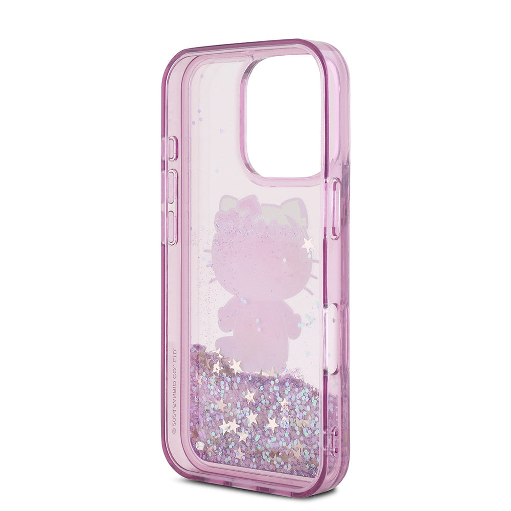 Apple iPhone 16 Pro Case Hello Kitty Original Licensed Liquid Silvery 50th Anniversary Party Cover Mor