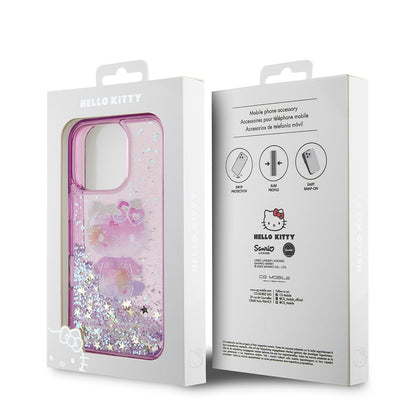 Apple iPhone 16 Pro Case Hello Kitty Original Licensed Liquid Silvery 50th Anniversary Party Cover Mor