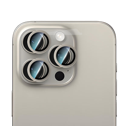 Apple iPhone 16 Pro CaseWorld Alloy Serisi Oleofobik Anti Reflective Kamera Lens Koruyucu Siyah