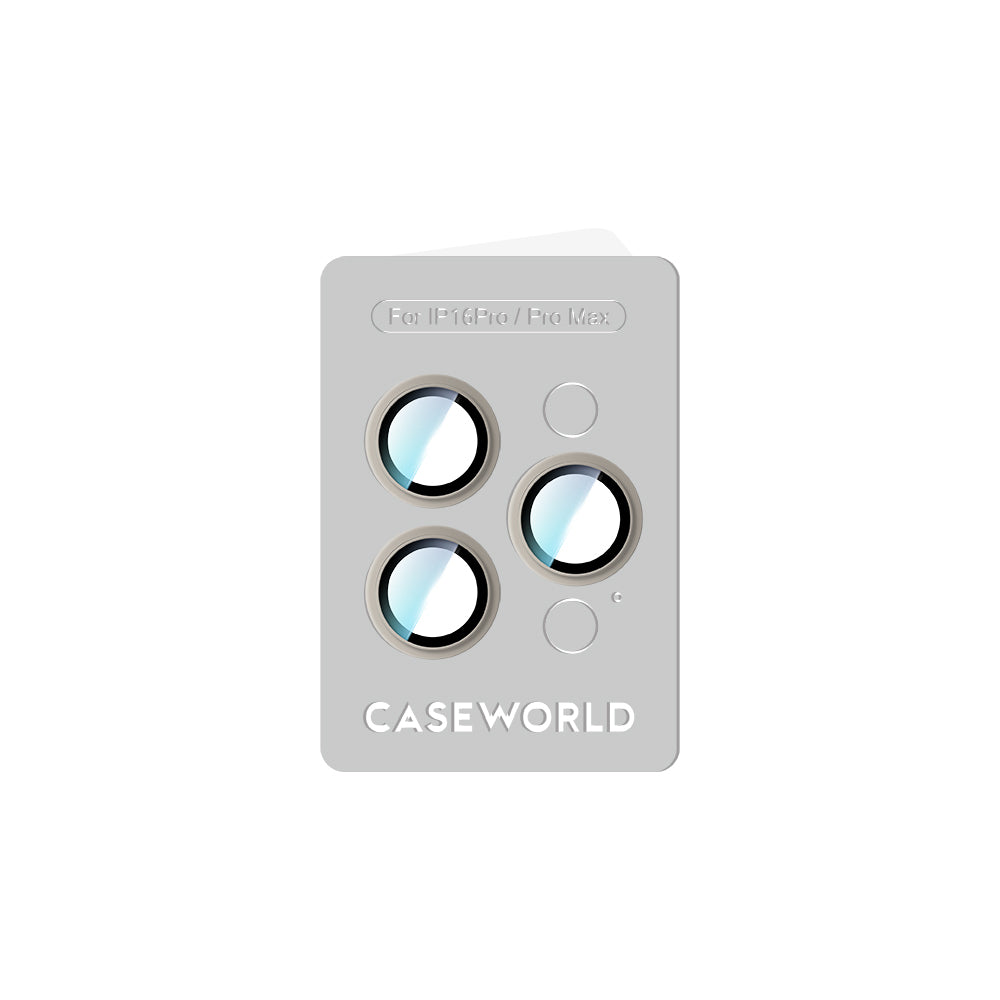 Apple iPhone 16 Pro CaseWorld Alloy Serisi Oleofobik Anti Reflective Kamera Lens Koruyucu Siyah