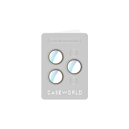 Apple iPhone 16 Pro CaseWorld Alloy Two-Color Serisi Lens Koruyucu Gümüş