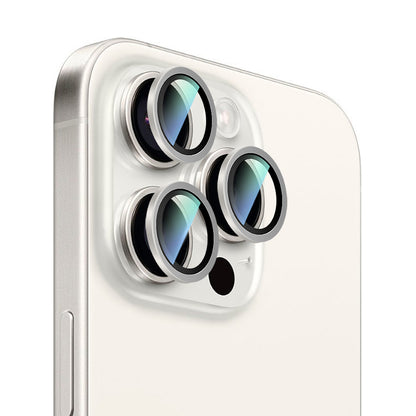Apple iPhone 16 Pro CaseWorld Alloy Two-Color Serisi Lens Koruyucu Gümüş