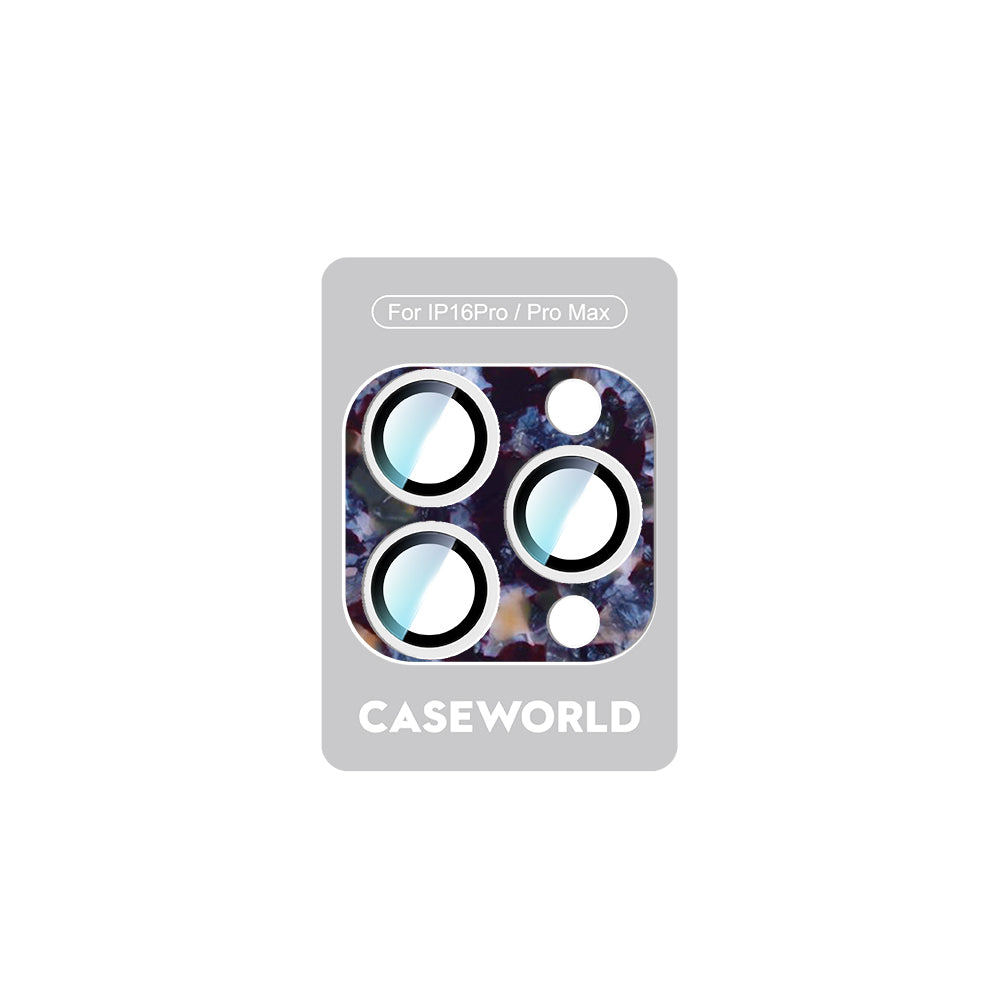 Apple iPhone 16 Pro CaseWorld Crystal Color Serisi Full Kamera Lens Koruyucu Mor