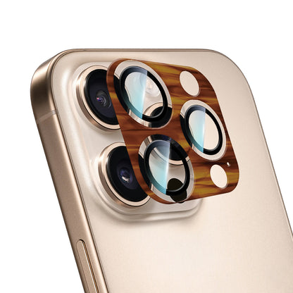 Apple iPhone 16 Pro CaseWorld Crystal Color Serisi Full Kamera Lens Koruyucu Kahverengi