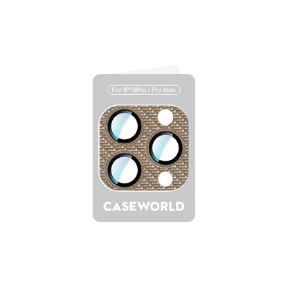 Apple iPhone 16 Pro CaseWorld Karbon Fiber Serisi Anti Reflective Ultra Clear Full Kamera Lens Koruyucu Gümüş