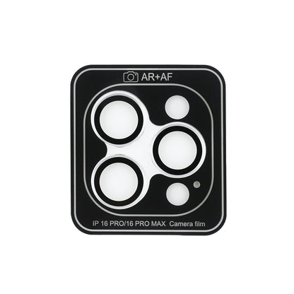 Apple iPhone 16 Pro Guess Orjinal Lisanslı Metal Kamera Lens Koruyucu Gümüş