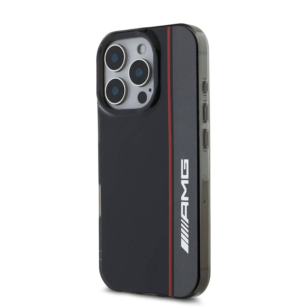 Apple iPhone 16 Pro Kılıf AMG Orjinal Lisanslı M-safe Şarj Özellikli IML Baskı Logolu Çift Katmanlı Bow Lines Kapak Beyaz