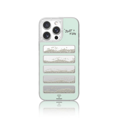 Apple iPhone 16 Pro Kılıf Aynalı ve Boncuklu Tasarım Youngkit Jump Serisi Kapak Mor