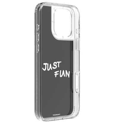 Apple iPhone 16 Pro Kılıf Aynalı ve Boncuklu Tasarım Youngkit Spirit Serisi Kapak Beyaz