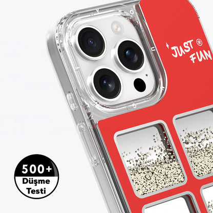 Apple iPhone 16 Pro Kılıf Aynalı ve Boncuklu Tasarım Youngkit Spirit Serisi Kapak Mürdüm