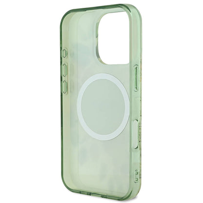 Apple iPhone 16 Pro Kılıf Guess Orjinal Lisanslı M-safe Şarj Özellikli Flower Tonal Circle Kapak Pembe