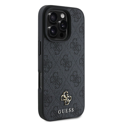 Apple iPhone 16 Pro Kılıf Guess Orjinal Lisanslı M-safe Şarj Özellikli Small 4G Classic Kapak Pembe