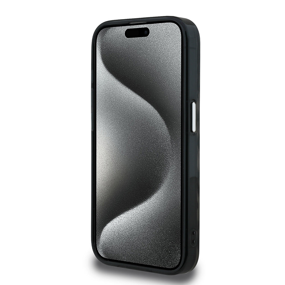 Apple iPhone 16 Pro Kılıf Karl Lagerfeld Orjinal Lisanslı IML Leopar Baskılı Kapak Kahverengi