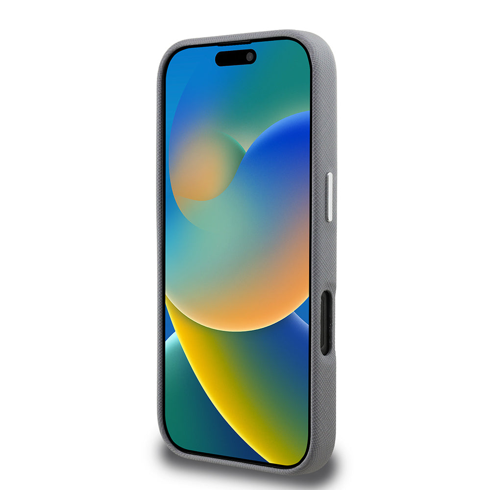 Apple iPhone 16 Pro Kılıf Karl Lagerfeld Orjinal Lisanslı K&C Heads Pin Kapak Gri