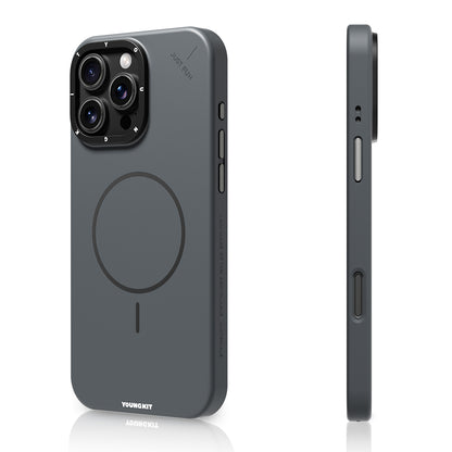 Apple iPhone 16 Pro Kılıf M-safe Şarj Özellikli Youngkit Dynamag Serisi Kapak Siyah