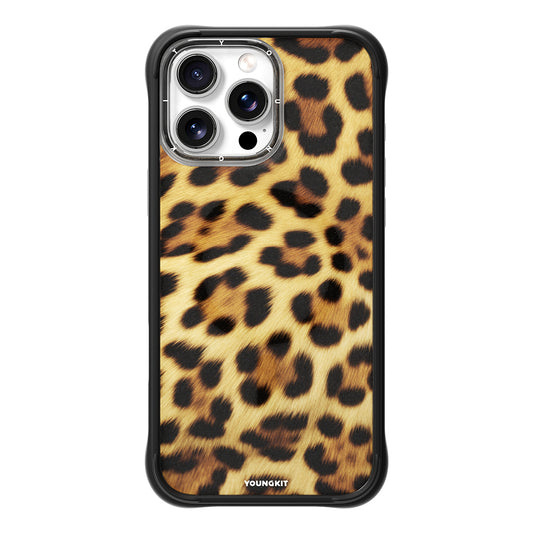 Apple iPhone 16 Pro Kılıf M-safe Şarj Özellikli Youngkit Leopard Serisi Kapak Mor