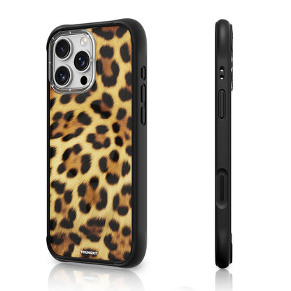 Apple iPhone 16 Pro Kılıf M-safe Şarj Özellikli Youngkit Leopard Serisi Kapak Pembe