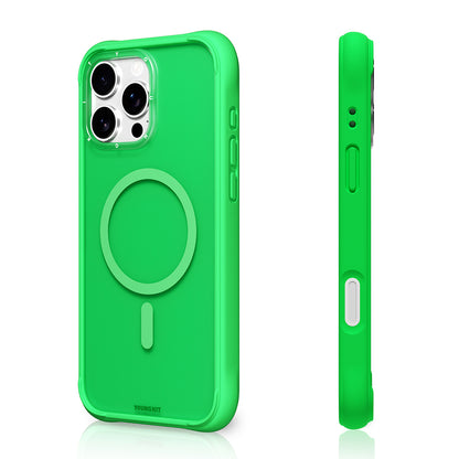 Apple iPhone 16 Pro Kılıf M-safe Şarj Özellikli Youngkit Macaroon Serisi Kapak Pembe