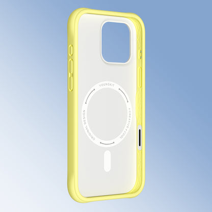 Apple iPhone 16 Pro Kılıf M-safe Şarj Özellikli Youngkit Macaroon Serisi Kapak Kırmızı