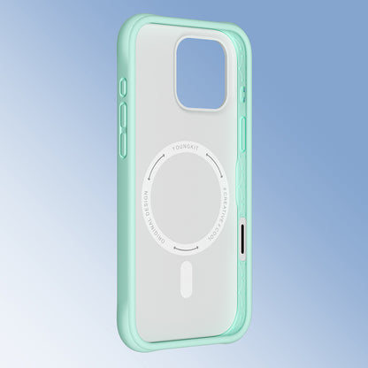 Apple iPhone 16 Pro Kılıf M-safe Şarj Özellikli Youngkit Macaroon Serisi Kapak Sarı