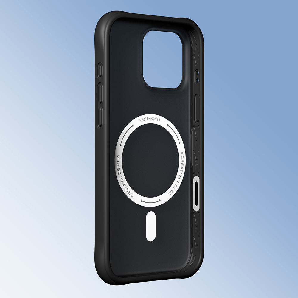 Apple iPhone 16 Pro Kılıf M-safe Şarj Özellikli Youngkit Macaroon Serisi Kapak Yeşil