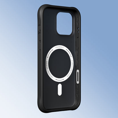 Apple iPhone 16 Pro Kılıf M-safe Şarj Özellikli Youngkit Macaroon Serisi Kapak Yeşil