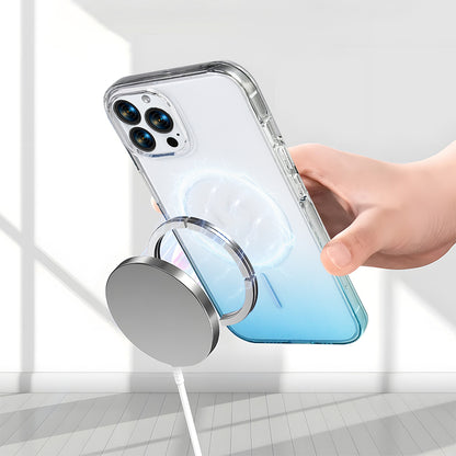 Apple iPhone 16 Pro Kılıf M-Safe Şarj Özellikli Zore Septik Silikon Kapak Turuncu