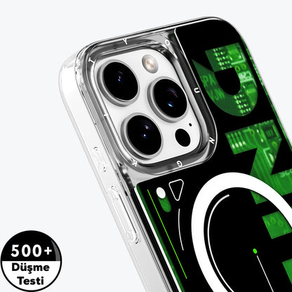 Apple iPhone 16 Pro Kılıf M-safe Şarj Özellikli Airbagli Çift Katmanlı Youngkit Future Streamer Serisi Kapak Mavi