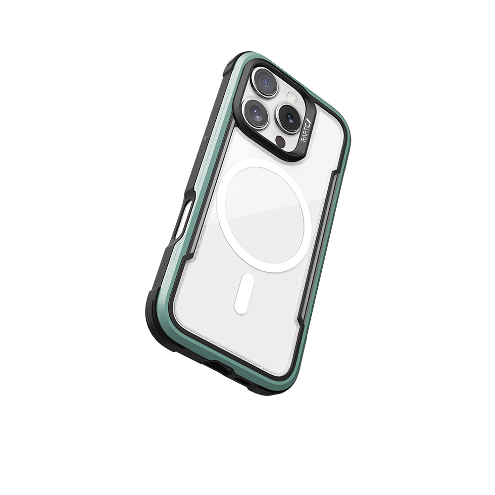 Apple iPhone 16 Pro Kılıf M-safe Şarj Özellikli Airbagli Raptic Shield Serisi Şeffaf Arka Yüzey Kapak Siyah