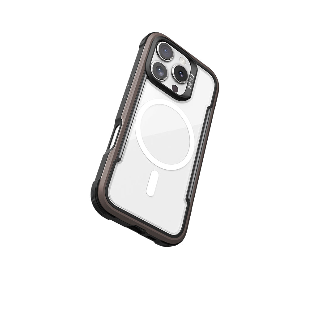 Apple iPhone 16 Pro Kılıf M-safe Şarj Özellikli Airbagli Raptic Shield Serisi Şeffaf Arka Yüzey Kapak Colorful