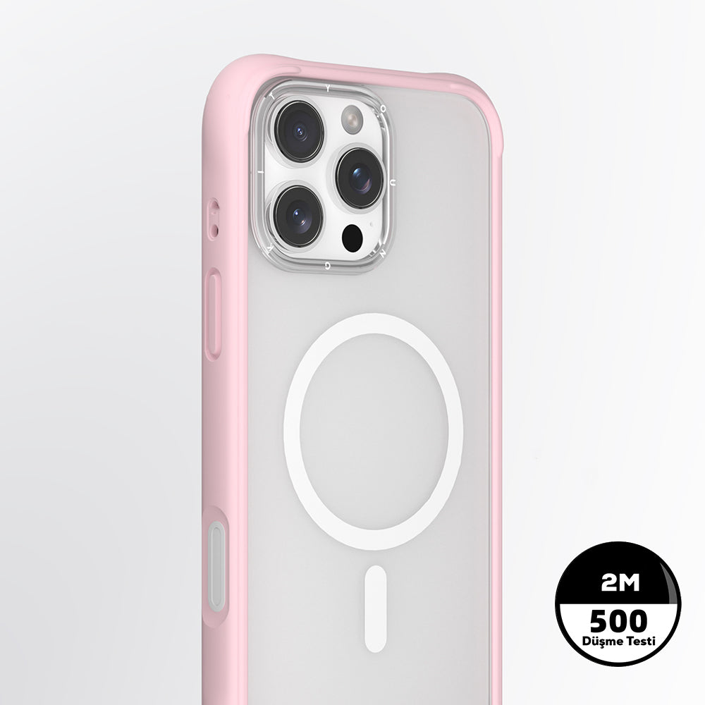 Apple iPhone 16 Pro Kılıf M-safe Şarj Özellikli Airbagli Youngkit Dynamic 2 Serisi Kapak Beyaz