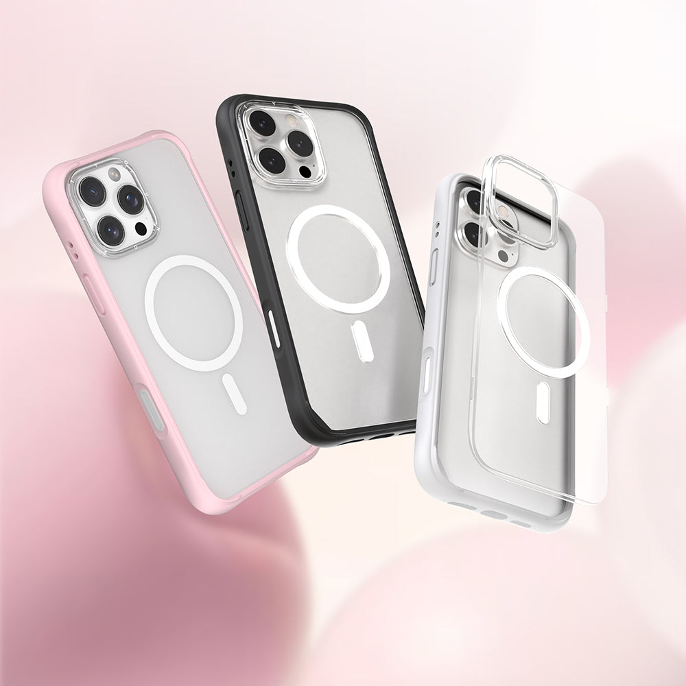 Apple iPhone 16 Pro Kılıf M-safe Şarj Özellikli Airbagli Youngkit Dynamic 2 Serisi Kapak Beyaz