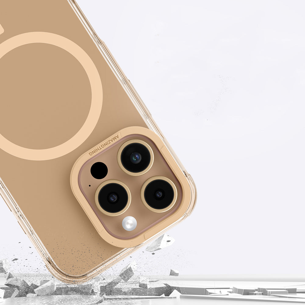 Apple iPhone 16 Pro Kılıf M-safe Şarj Özellikli Amazingthing Omni Serisi Kapak Rose Gold