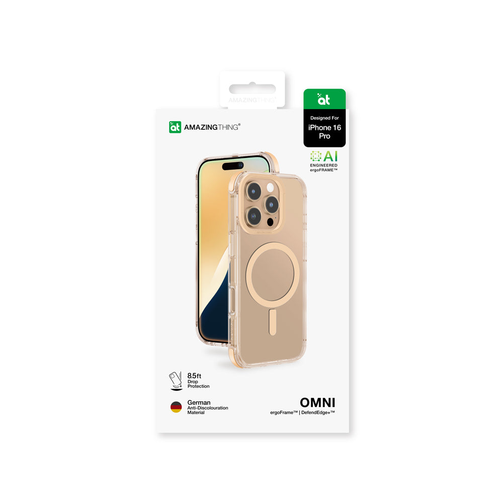 Apple iPhone 16 Pro Kılıf M-safe Şarj Özellikli Amazingthing Omni Serisi Kapak Rose Gold