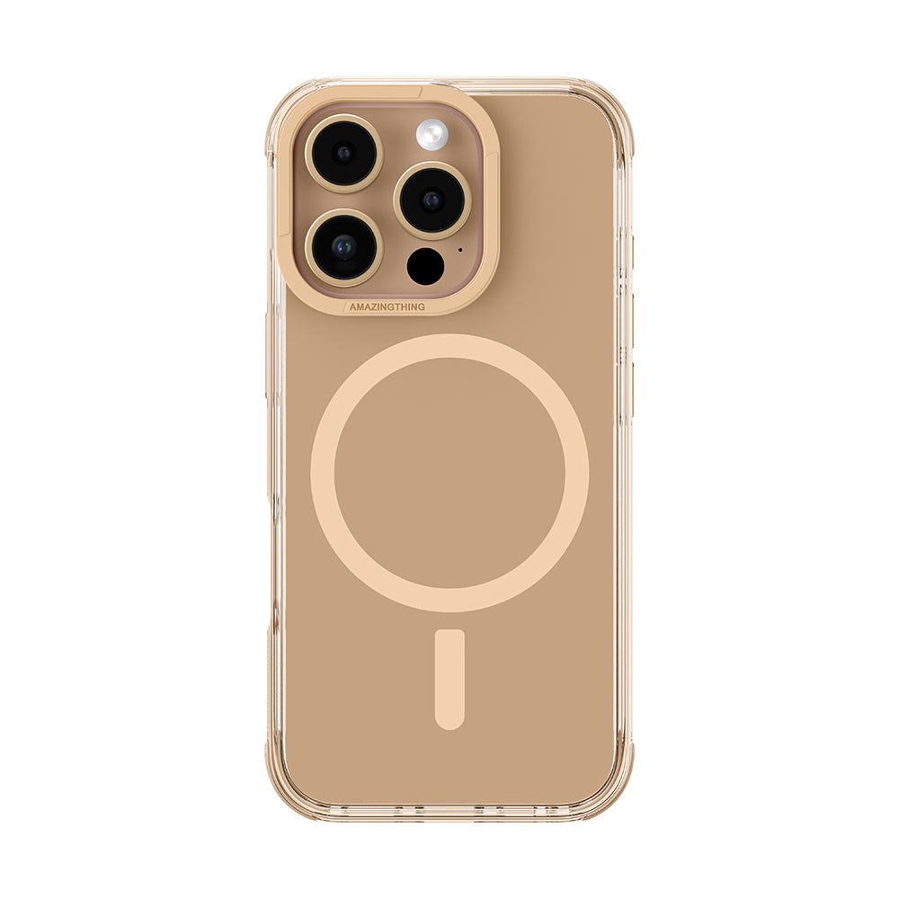 Apple iPhone 16 Pro Kılıf M-safe Şarj Özellikli Amazingthing Omni Serisi Kapak Rose Gold