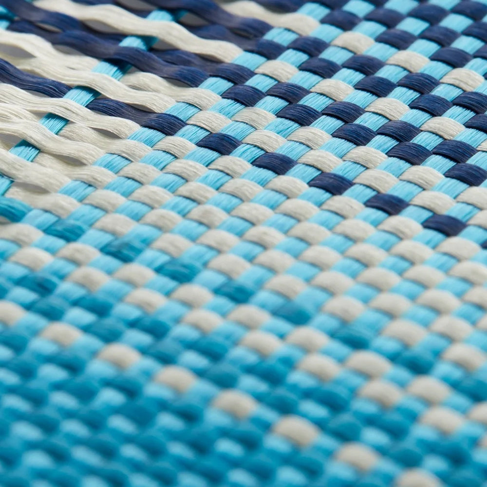 Apple iPhone 16 Pro Kılıf M-safe Şarj Özellikli Aramid Fiber Pitaka Tactile Woven Sunset-Moonrise Serisi Moonrise Kapak Mavi