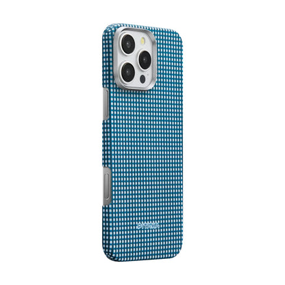 Apple iPhone 16 Pro Kılıf M-safe Şarj Özellikli Aramid Fiber Pitaka Ultra-Slim Classic Serisi Ocean Blue Kapak Mavi