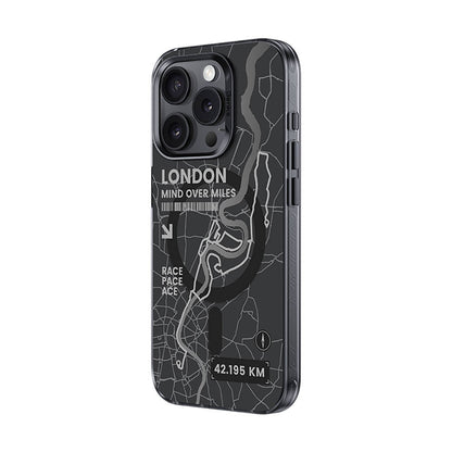 Apple iPhone 16 Pro Kılıf M-safe Şarj Özellikli Benks City Serisi Kapak Siyah-Turuncu