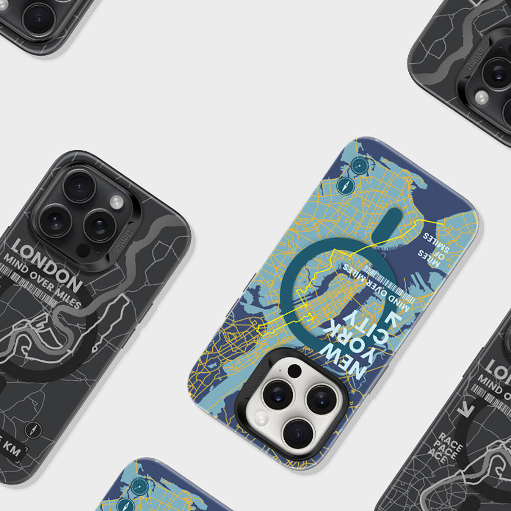 Apple iPhone 16 Pro Kılıf M-safe Şarj Özellikli Benks City Serisi Kapak Siyah-Turuncu