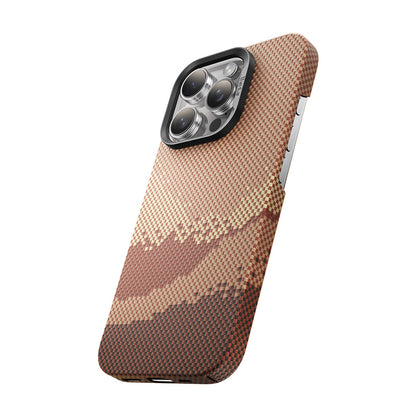 Apple iPhone 16 Pro Kılıf M-safe Şarj Özellikli Benks GoldenTide ArmorAir 600D Kevlar Kapak Gold